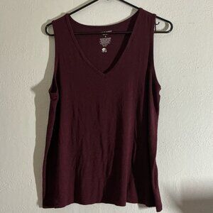 NINE WEST SOFT SPUN TANK TOP - PLUM - SZ L